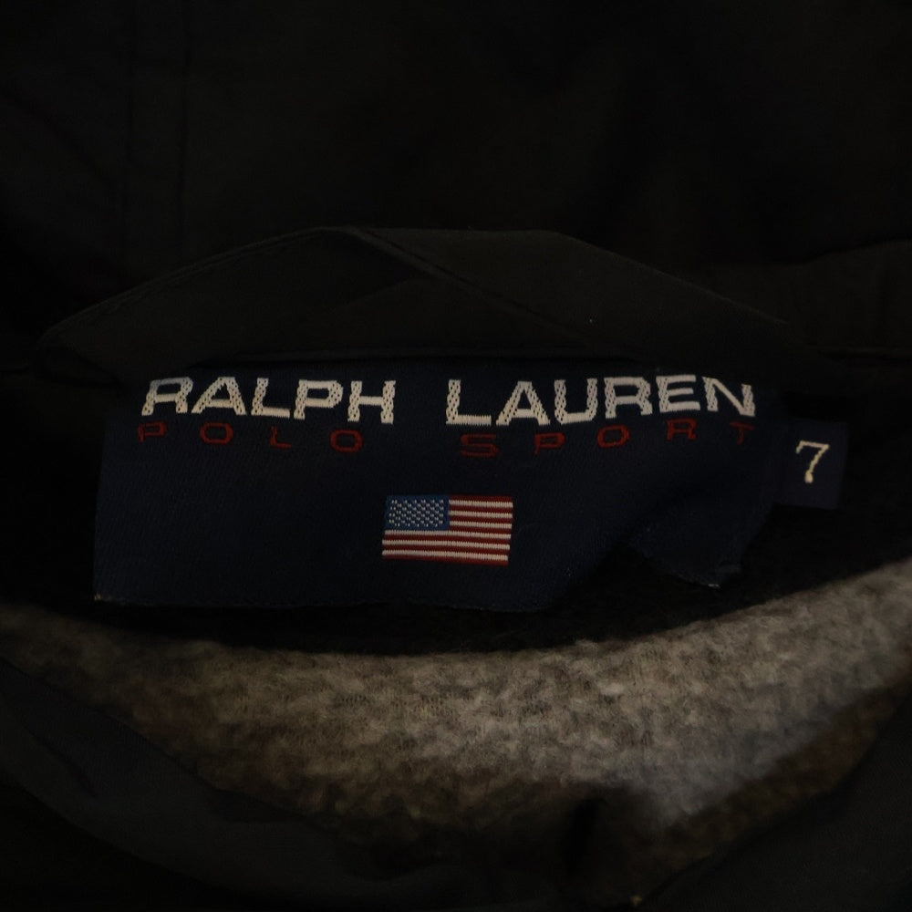 POLO SPORT RALPH LAUREN(ポロスポーツラルフローレン) フリースライナー付き ポリエステル フィッシュテール モッズコート ブラック