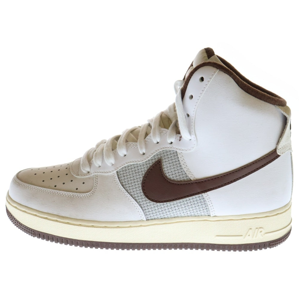 NIKE(ナイキ) AIR FORCE 1 HIGH WHITE AND LIGHT CHOCOLATE エアフォース1 ホワイトアンド ライトチョコレート ハイカットスニーカー US10.5/28.5cm DM0209-101