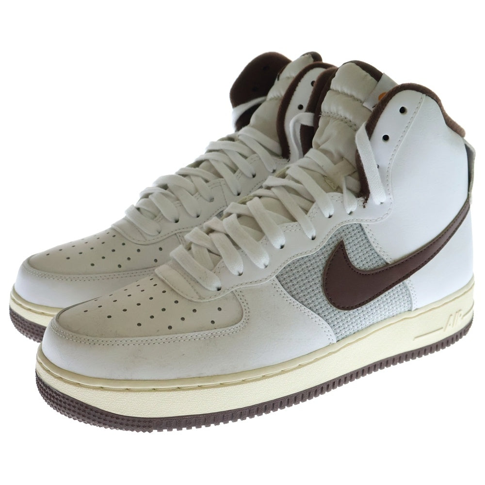 NIKE(ナイキ) AIR FORCE 1 HIGH WHITE AND LIGHT CHOCOLATE エアフォース1 ホワイトアンド ライトチョコレート ハイカットスニーカー US10.5/28.5cm DM0209-101