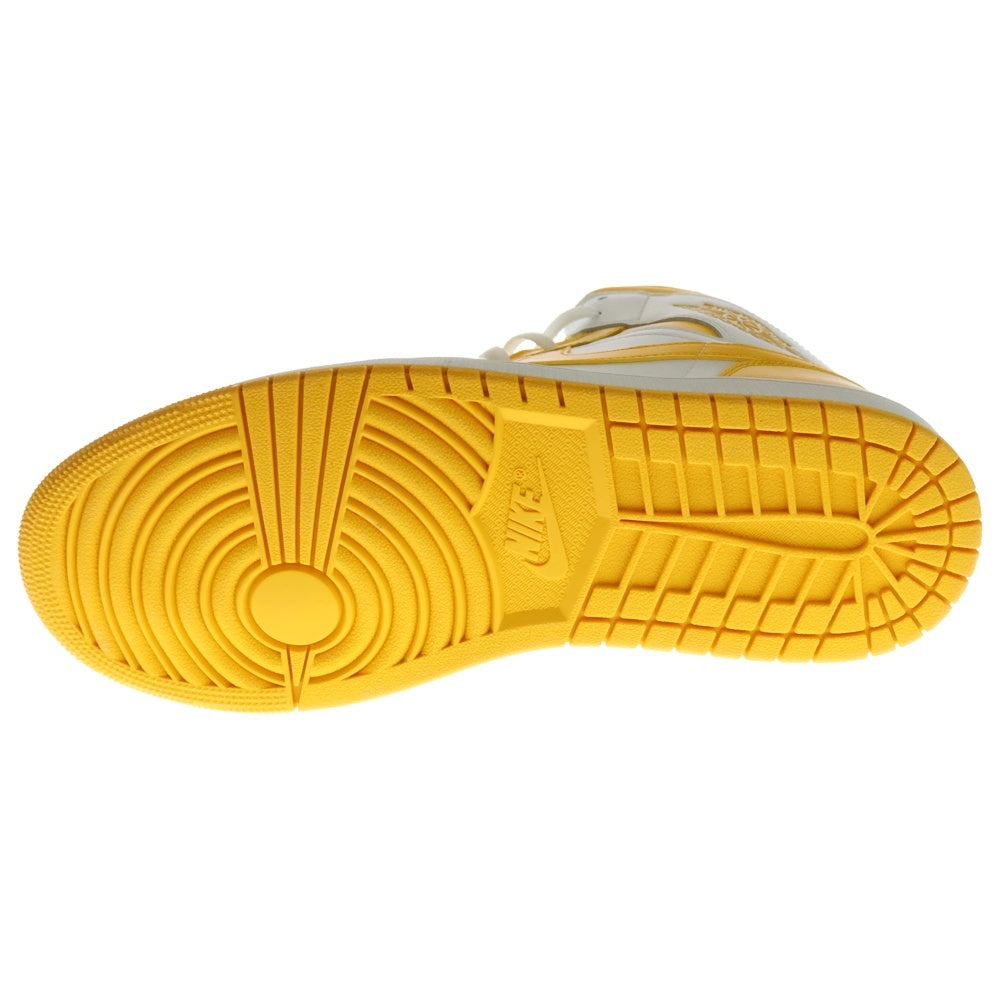 NIKE(ナイキ) WMNS AIR JORDAN 1 MID LEMON ウィメンズ エアジョーダン1 レモン ミッドカットスニーカー ホワイト/イエロー レディース US11.5/28.5cm BQ6472-117