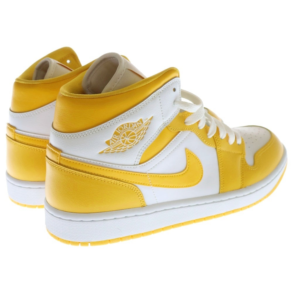 NIKE(ナイキ) WMNS AIR JORDAN 1 MID LEMON ウィメンズ エアジョーダン1 レモン ミッドカットスニーカー ホワイト/イエロー レディース US11.5/28.5cm BQ6472-117