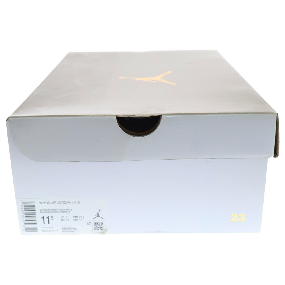 NIKE(ナイキ) WMNS AIR JORDAN 1 MID LEMON ウィメンズ エアジョーダン1 レモン ミッドカットスニーカー ホワイト/イエロー レディース US11.5/28.5cm BQ6472-117