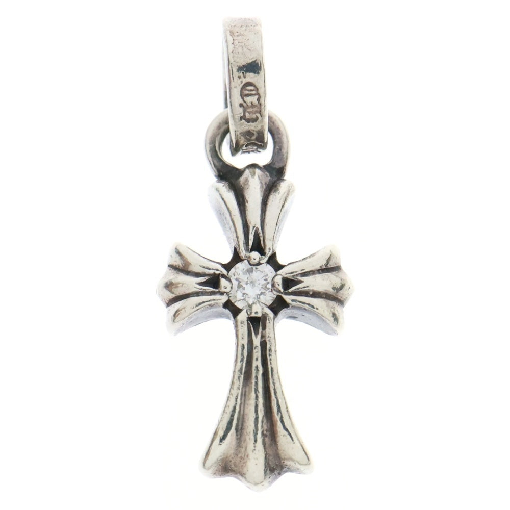CHROME HEARTS(クロムハーツ) CRS BBYFAT DMND ベイビーファットクロス 両面1ダイヤ ペンダントトップ シルバー BCA238