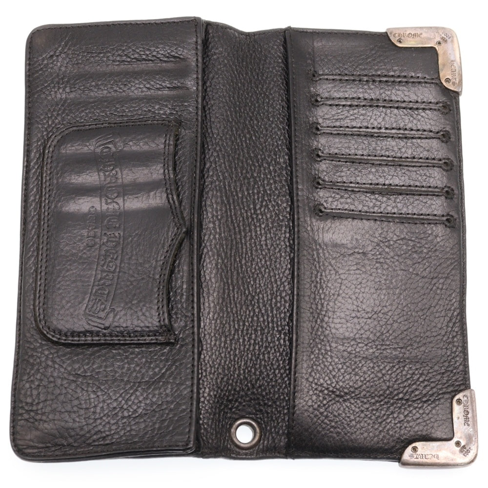 CHROME HEARTS(クロムハーツ) LNG SNGL FLD TIPS シングルフォールド レザーウォレット 財布 ブラック BCA380