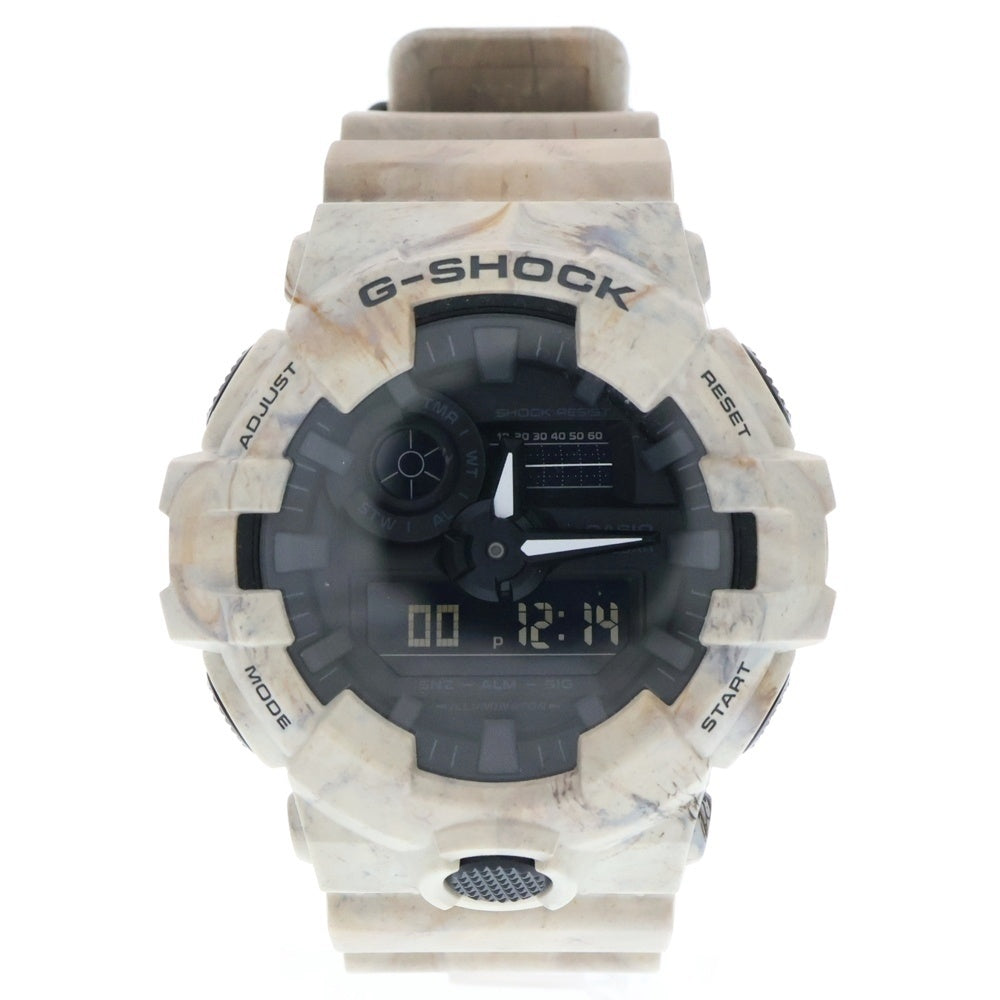 CASIO G-SHOCK(カシオ ジーショック) GA-700 アナデジ ラバーストラップ 腕時計 ベージュ GA-700WM-5A
