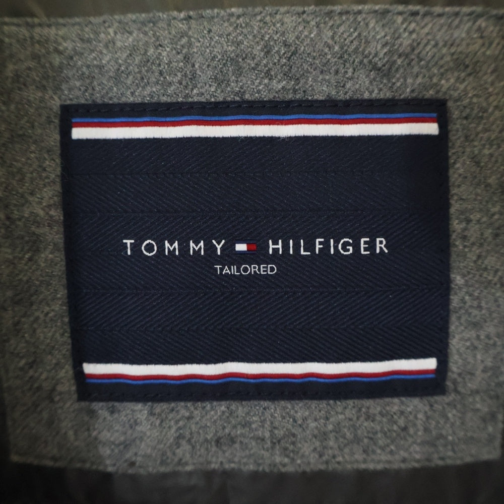 TOMMY HILFIGER(トミーヒルフィガー) WOOL FLANNEL DOWN PARKA ウール フランネル フーデット ダウンジャケット グレー M144410042