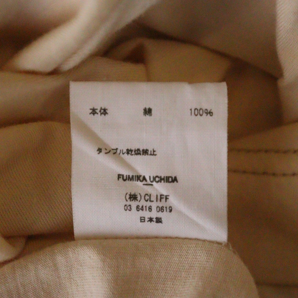 FUMIKA UCHIDA(フミカウチダ) レイヤードデザイン コットン クルーネック 長袖Tシャツ カットソー オレンジ レディース FU-L-CT003