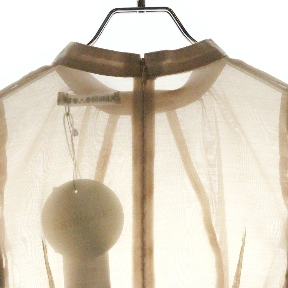 AKIKOAOKI(アキコアオキ) 23AW Franceca-01 パフスリーブ シアー 長袖ブラウス ベージュ レディース AA23AW-T03-01