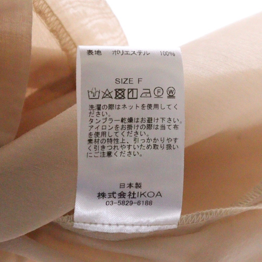 AKIKOAOKI(アキコアオキ) 23AW Franceca-01 パフスリーブ シアー 長袖ブラウス ベージュ レディース AA23AW-T03-01