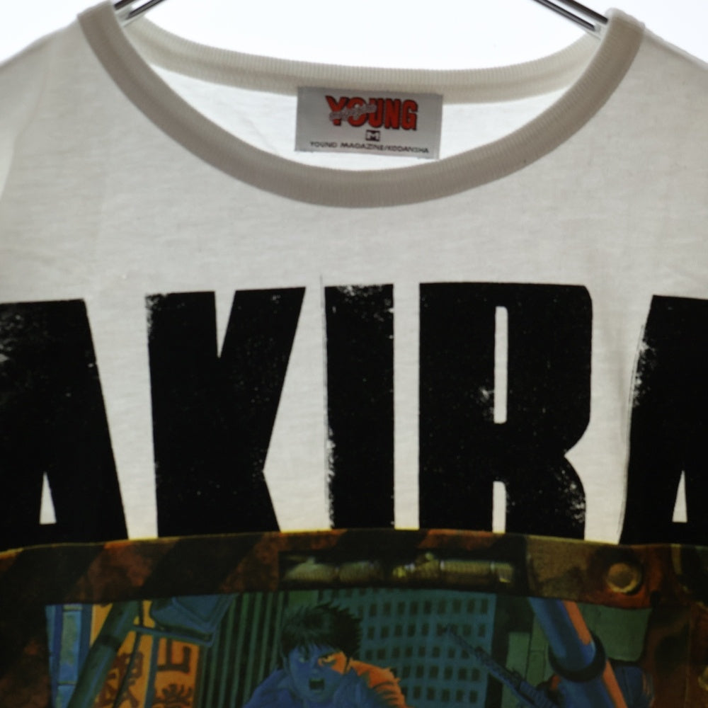 VINTAGE(ヴィンテージ) 90S AKIRA アキラ3巻 ヤングマガジンタグ 表紙デザイン プリント半袖Tシャツ ホワイト