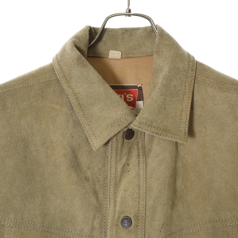 Levi's(リーバイス) 70S VINTAGE メキシコ製 ボタンフライ スエードトラッカージャケット ベージュ