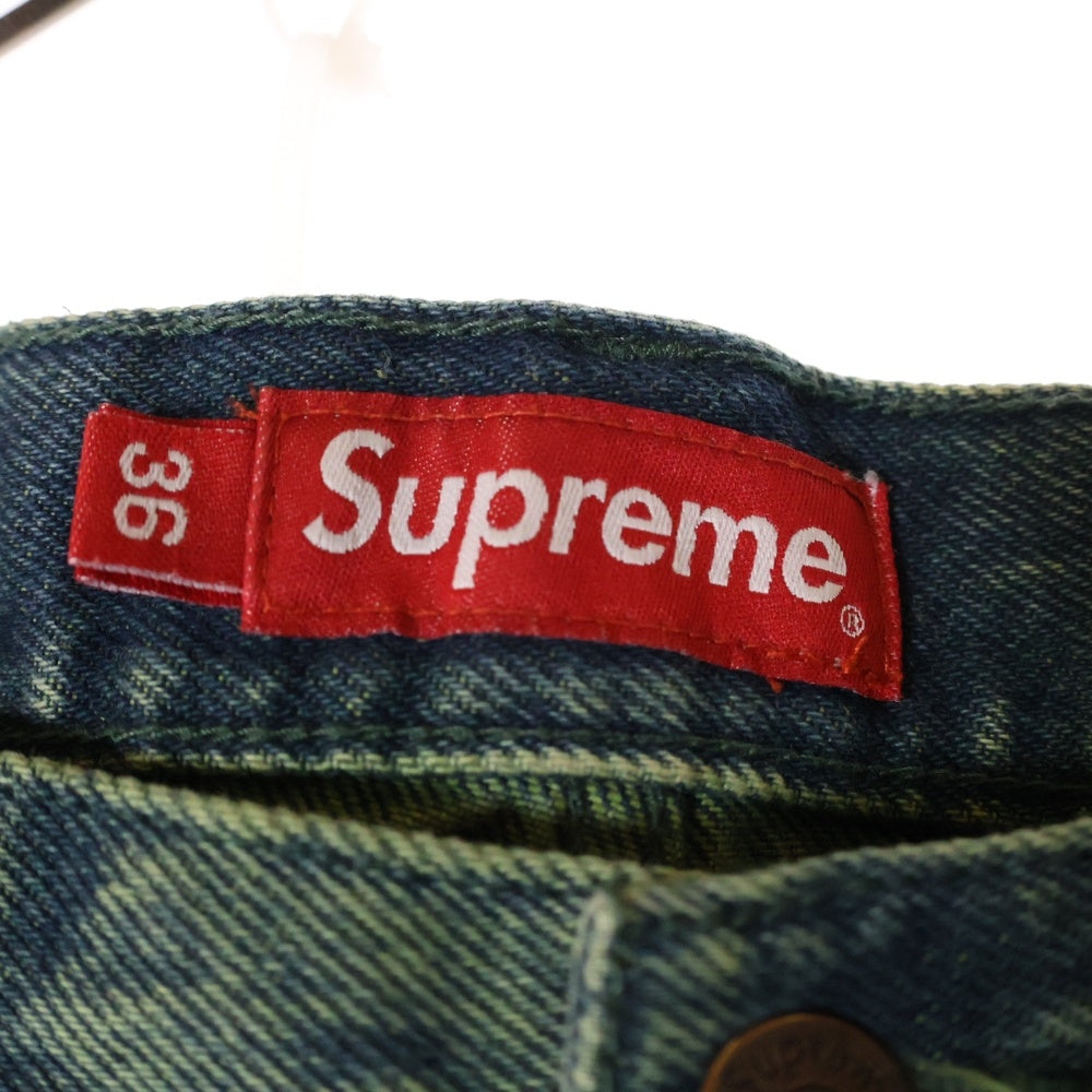 SUPREME(シュプリーム) 23SS Regular Jean Overdyed Green レギュラージーンズ オーバーダイグリーン ボタンフライ デニムパンツ