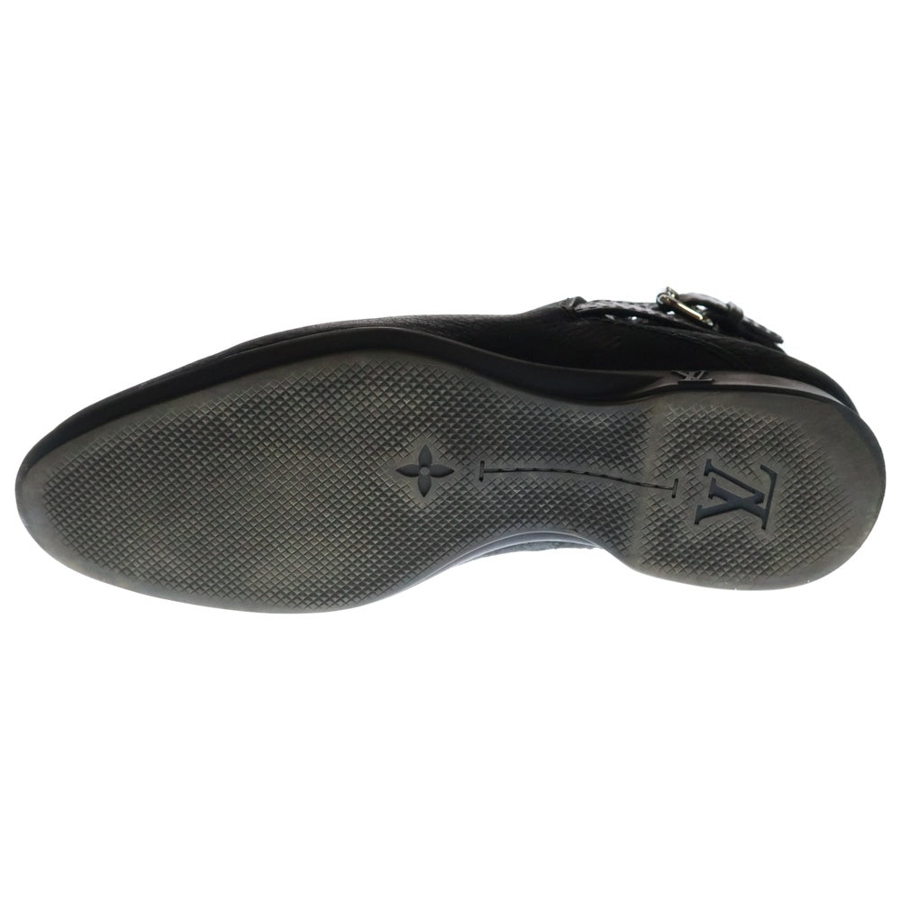 LOUIS VUITTON(ルイヴィトン) ロゴ総柄 ベルテッド ブーツ ジョッパーズ ブラック FD0131