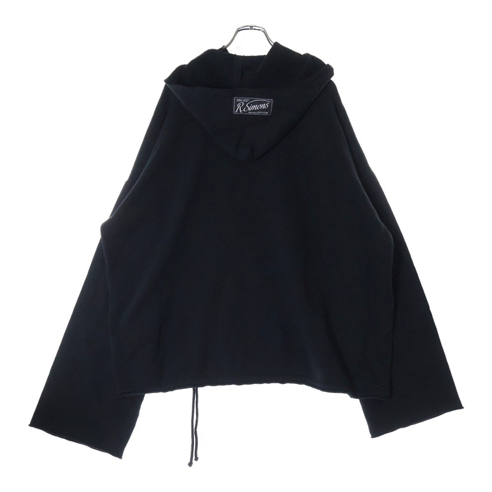 RAF SIMONS(ラフシモンズ) 21AW OVERSIZED PRINTED SCARF HOODIE オーバーサイズドプリンテッド スカーフ プルオーバーフーディー パーカー スウェット ブラック 212-W185