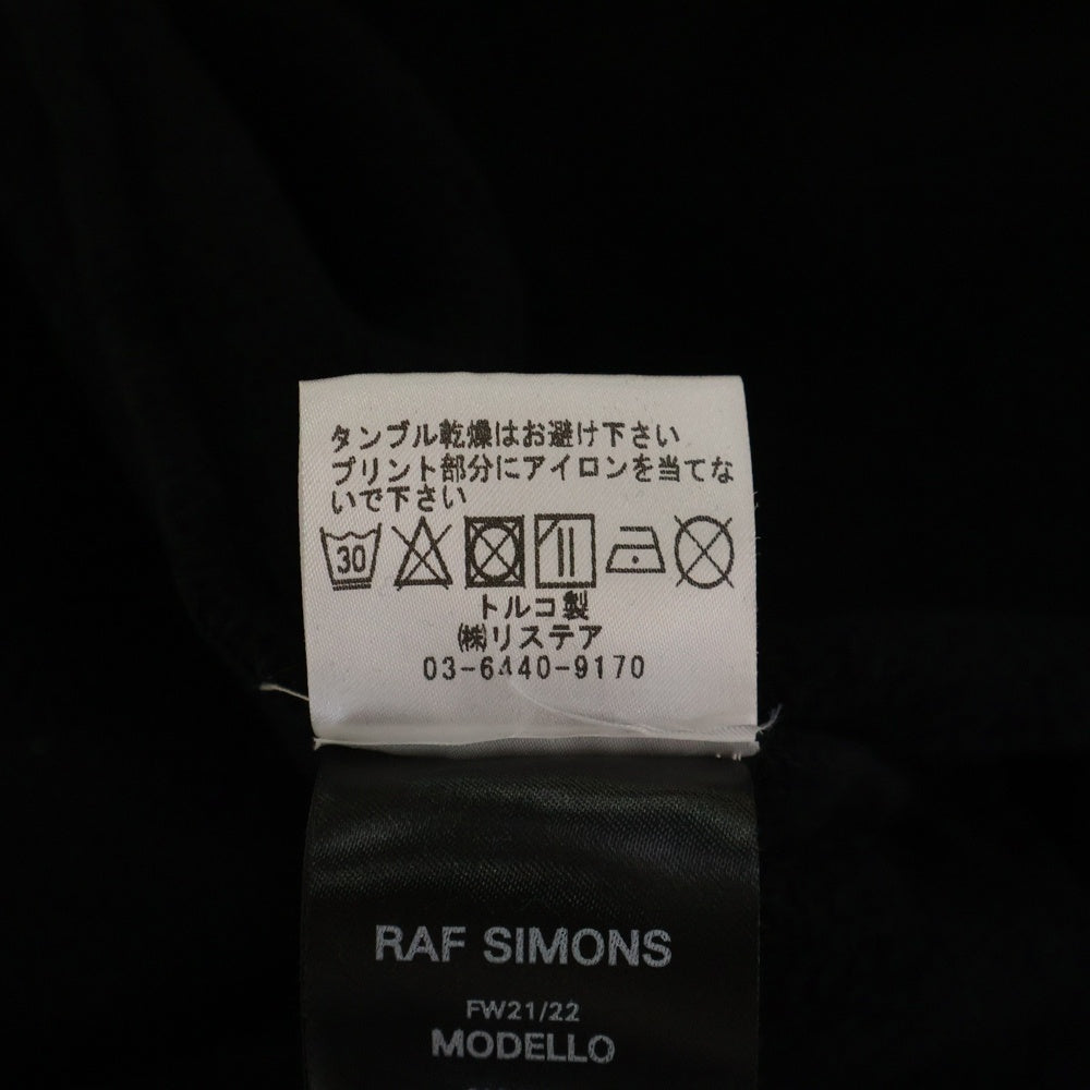 RAF SIMONS(ラフシモンズ) 21AW OVERSIZED PRINTED SCARF HOODIE オーバーサイズドプリンテッド スカーフ プルオーバーフーディー パーカー スウェット ブラック 212-W185