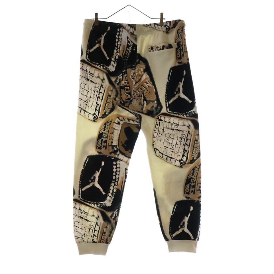 NIKE(ナイキ) M J MVP AOP FLC PANT ジョーダン グラフィック総柄プリント フリース スウェットパンツ ベージュ HF9301-133