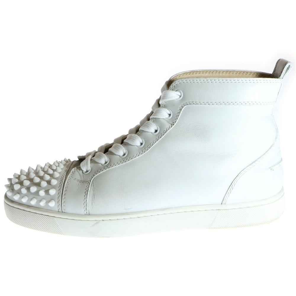 CHRISTIAN LOUBOUTIN(クリスチャンルブタン) LOUIS SPIKES ルイス スパイクス スタッズ レザーハイカットスニーカー ホワイト