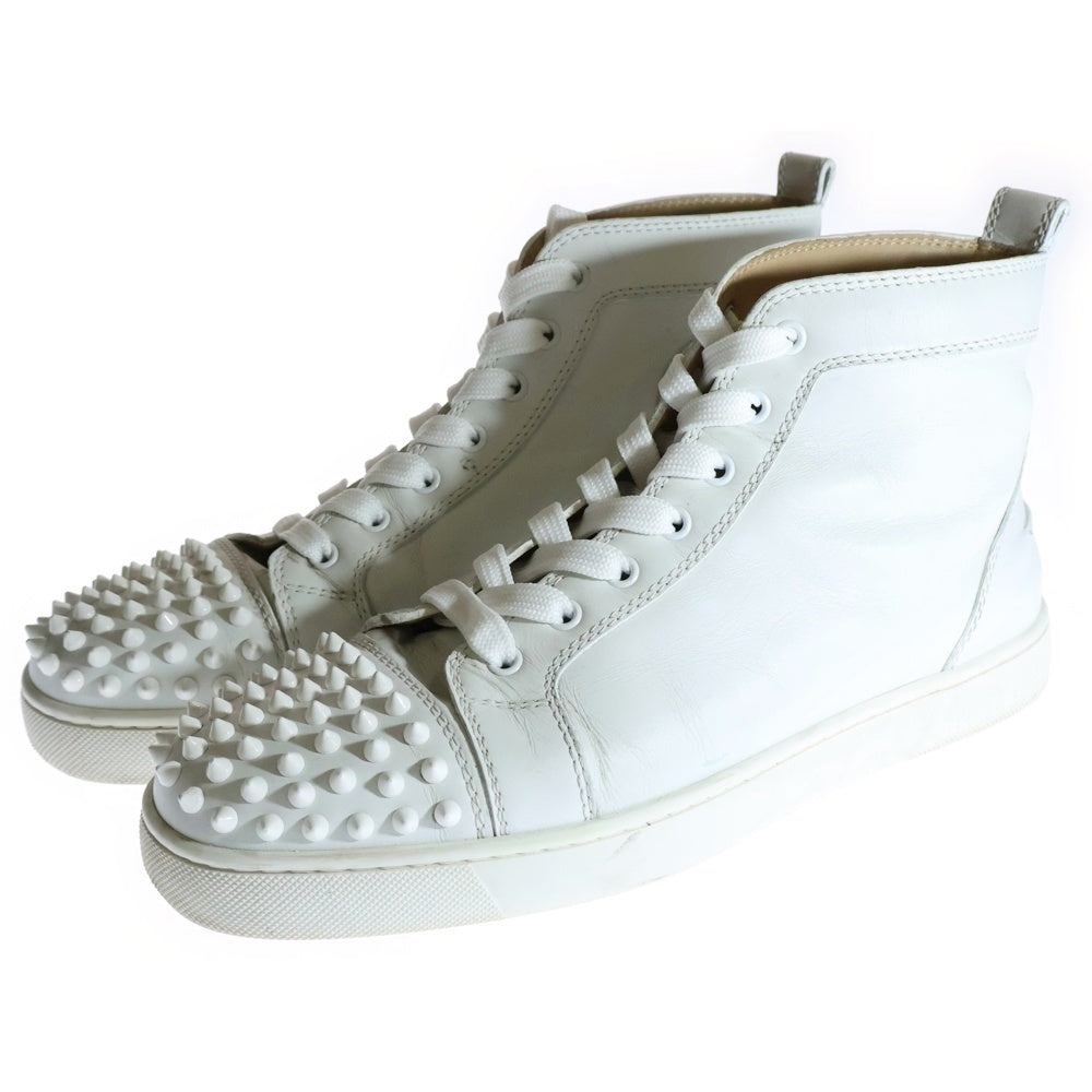 CHRISTIAN LOUBOUTIN(クリスチャンルブタン) LOUIS SPIKES ルイス スパイクス スタッズ レザーハイカットスニーカー ホワイト