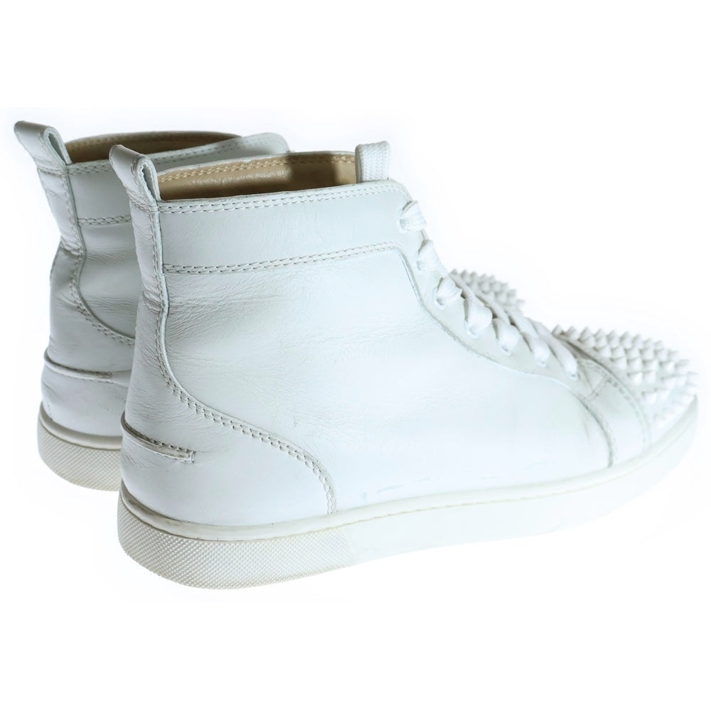 CHRISTIAN LOUBOUTIN(クリスチャンルブタン) LOUIS SPIKES ルイス スパイクス スタッズ レザーハイカットスニーカー ホワイト