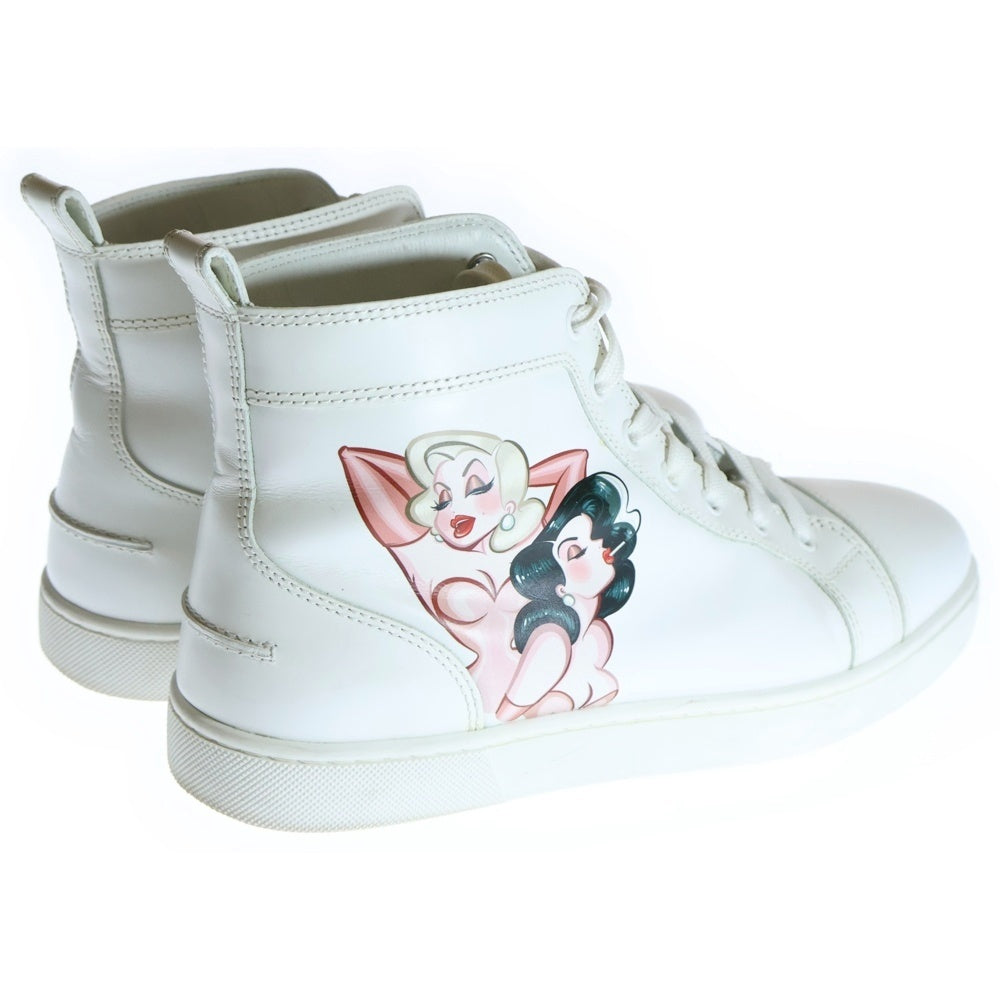 CHRISTIAN LOUBOUTIN(クリスチャンルブタン) LOUPIN UP DONNA ルーパン アップ ドンナ レザーハイカットスニーカー ホワイト 1220245