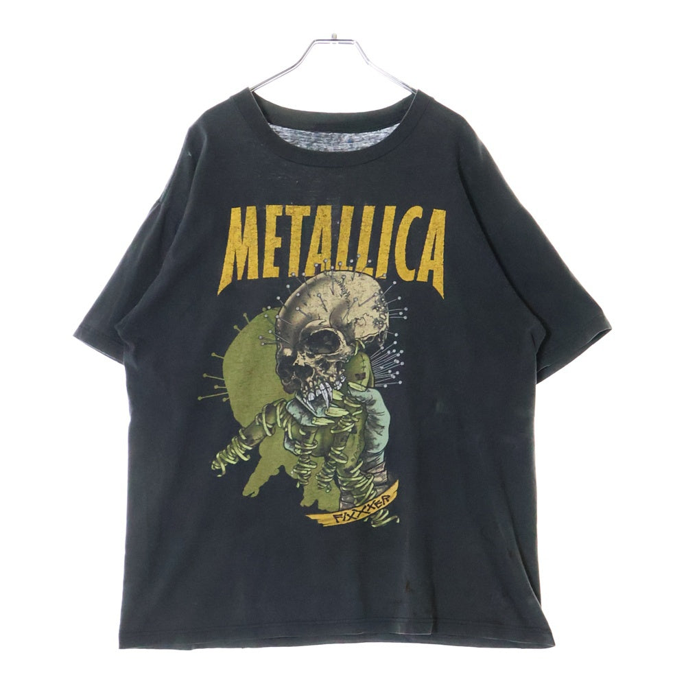 VINTAGE(ヴィンテージ) 90S VINTAGE METALLICA PUSHEAD FIXXXER ヴィンテージ メタリカ パスヘッド フィクサー 両面プリント クルーネック 半袖Tシャツ カットソー ブラック
