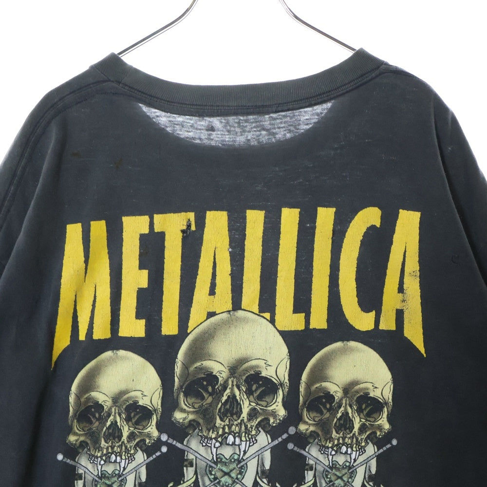 VINTAGE(ヴィンテージ) 90S VINTAGE METALLICA PUSHEAD FIXXXER ヴィンテージ メタリカ パスヘッド フィクサー 両面プリント クルーネック 半袖Tシャツ カットソー ブラック