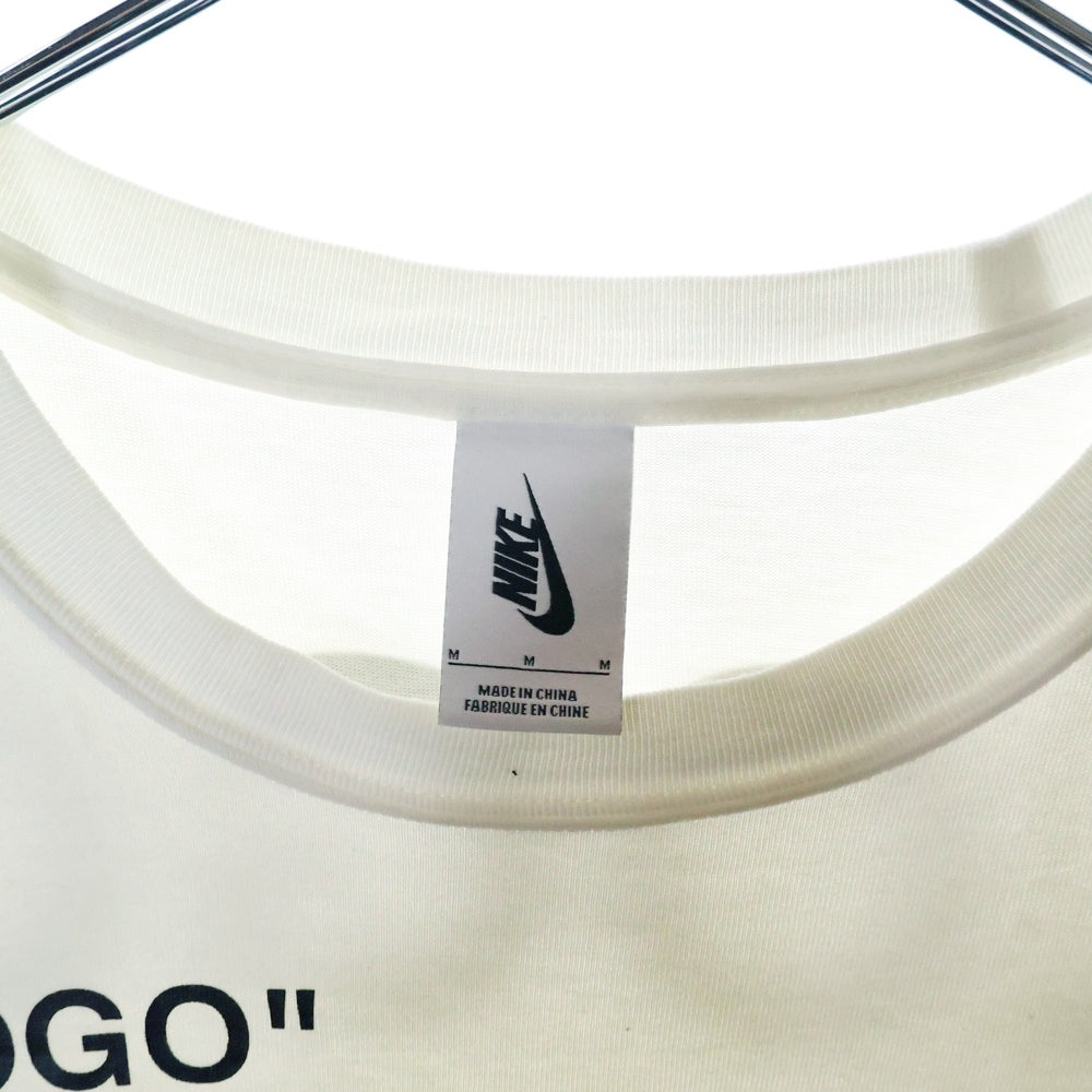 OFF-WHITE(オフホワイト) ×FOOTBALL COLLECTION TEE ナイキ フットボールコレクション グラフィックプリント クルーネック半袖Tシャツ カットソー ホワイト AJ3374-100