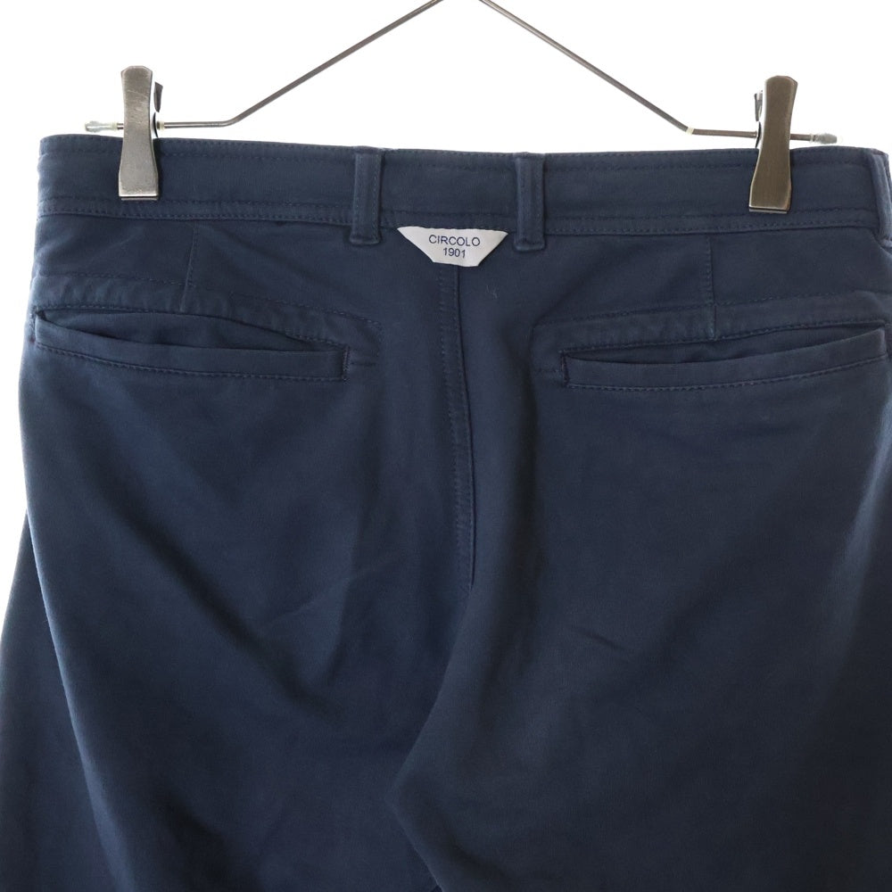 CIRCOLO 1901(チルコロ) ストレッチ コットン イージーパンツ ネイビー 4CU107601