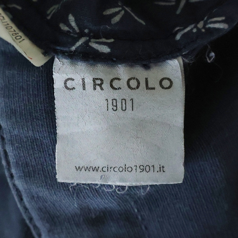 CIRCOLO 1901(チルコロ) ストレッチ コットン イージーパンツ ネイビー 4CU107601