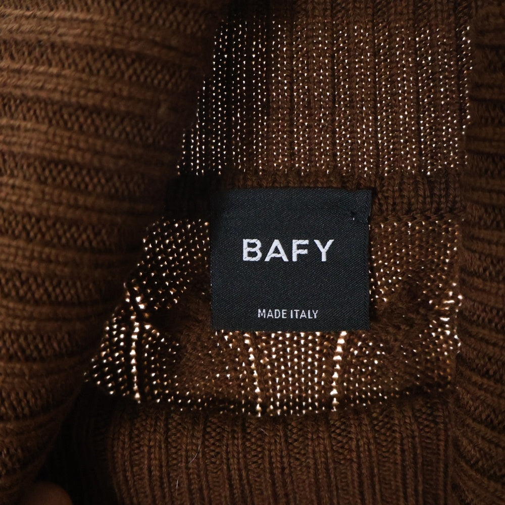 BAFY(バフィー) ウール ケーブルニット タートルネック長袖セーター ブラウン WO0110140