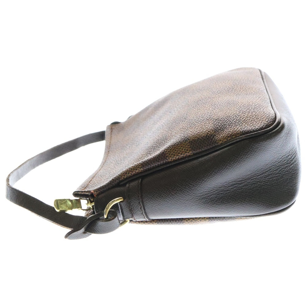 LOUIS VUITTON(ルイヴィトン) ダミエ トゥルース メイクアップポーチ レザー ハンドバッグ ゴールド金具 ブラウン レディース SP0939 N51982