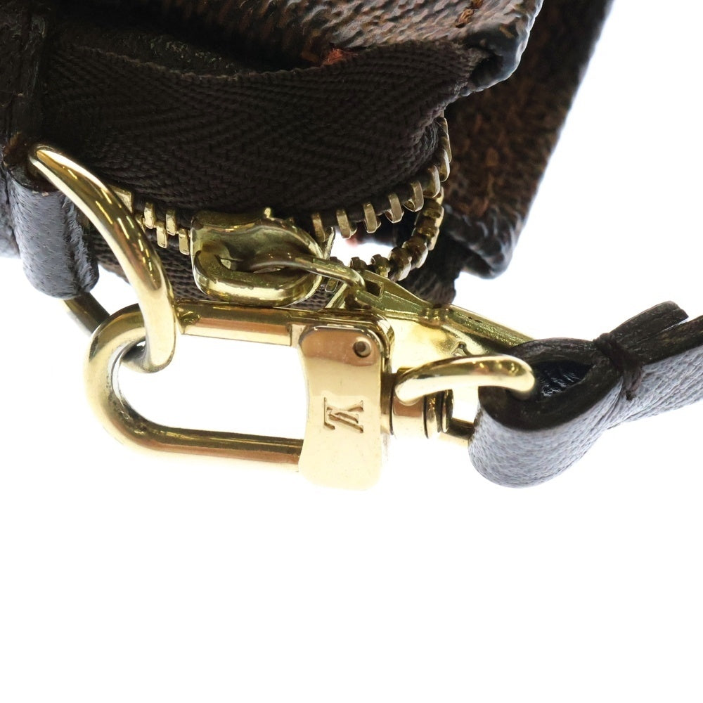 LOUIS VUITTON(ルイヴィトン) ダミエ トゥルース メイクアップポーチ レザー ハンドバッグ ゴールド金具 ブラウン レディース SP0939 N51982