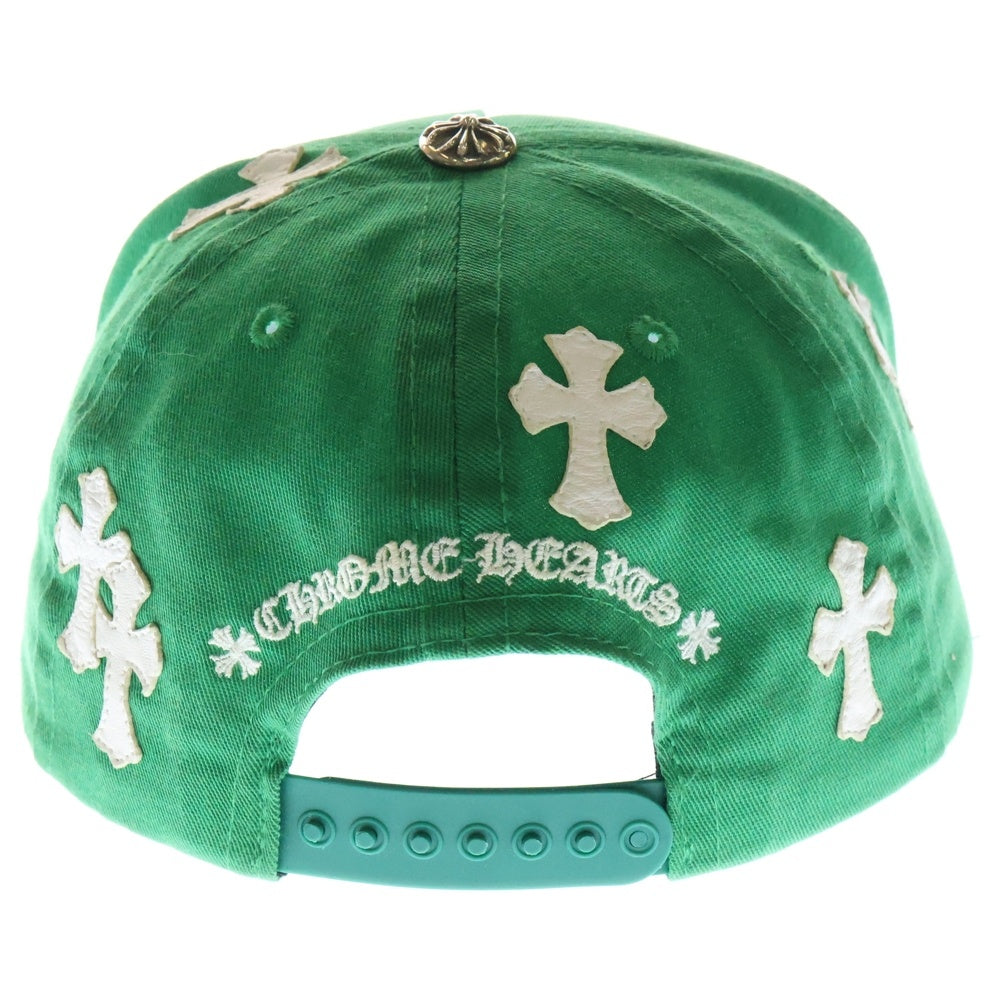 CHROME HEARTS(クロムハーツ) CH HAT クロスパッチ ベースボールキャップ 帽子 グリーン/ホワイト