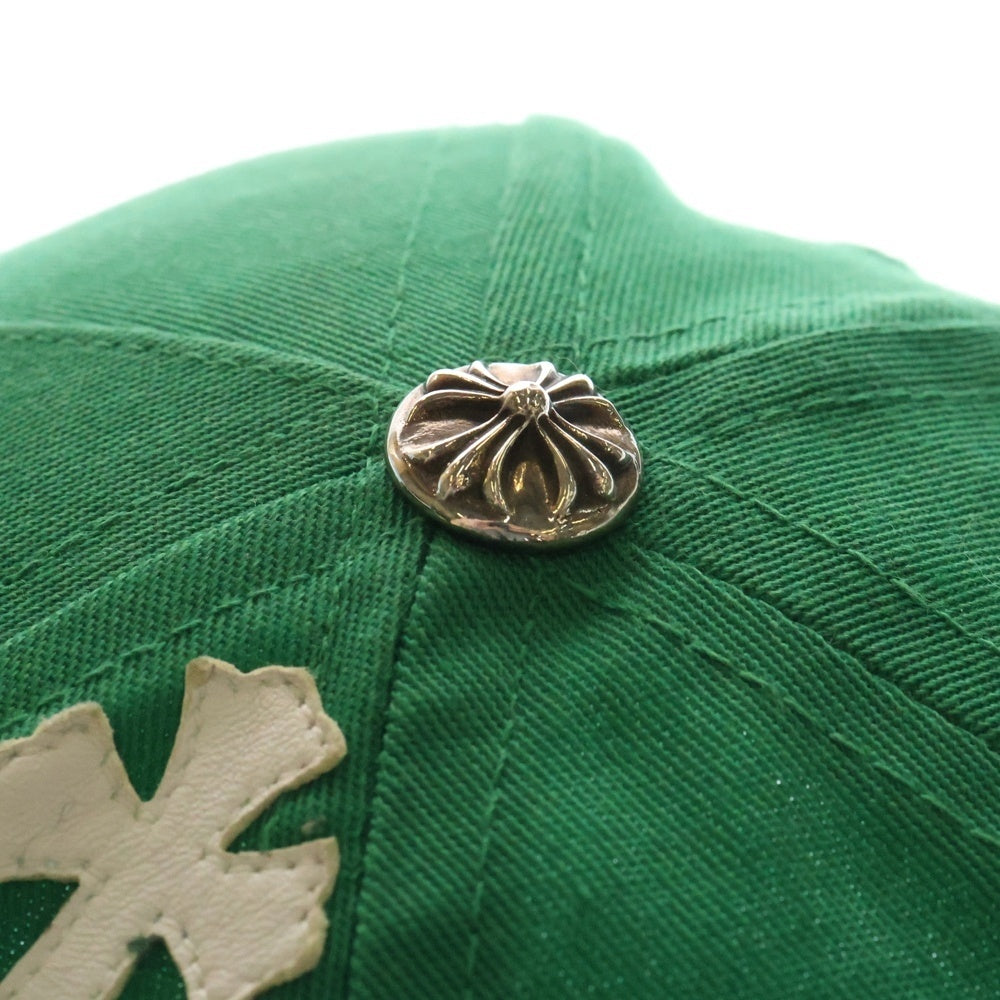 CHROME HEARTS(クロムハーツ) CH HAT クロスパッチ ベースボールキャップ 帽子 グリーン/ホワイト