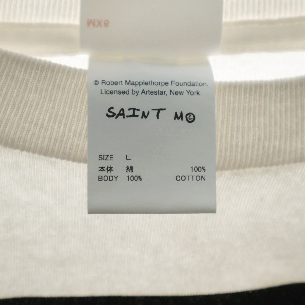 SAINT MICHAEL(セントマイケル) 25SS ×Robert Mapplethorpe CALLA LILY MT_SS TEE ロバートメイプルソープ オランダカイウ フォトプリント クルーネック 半袖Tシャツ SM-HR3-0000-C17