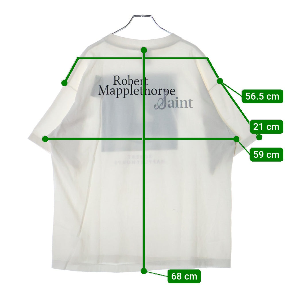 SAINT MICHAEL(セントマイケル) 25SS ×Robert Mapplethorpe CALLA LILY MT_SS TEE ロバートメイプルソープ オランダカイウ フォトプリント クルーネック 半袖Tシャツ SM-HR3-0000-C17