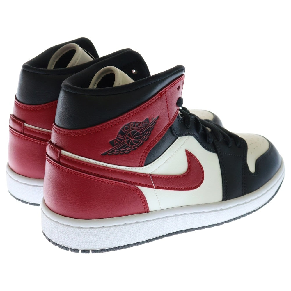 NIKE(ナイキ) WMNS AIR JORDAN 1 MID ウィメンズ エアジョーダン 1 ミッドカットスニーカー レッド/ホワイト/ブラック US10.5/27.5cm BQ6472-160