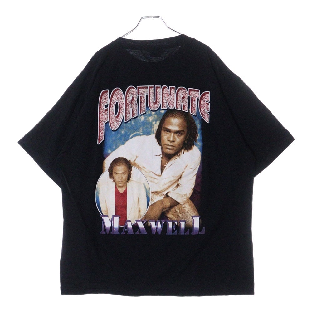 VINTAGE(ヴィンテージ) 90S VINTAGE MAX WELL FORTUNATE TEE ヴィンテージ マックスウェル フォーチュネイト 両面プリント クルーネック 半袖Tシャツ カットソー ブラック