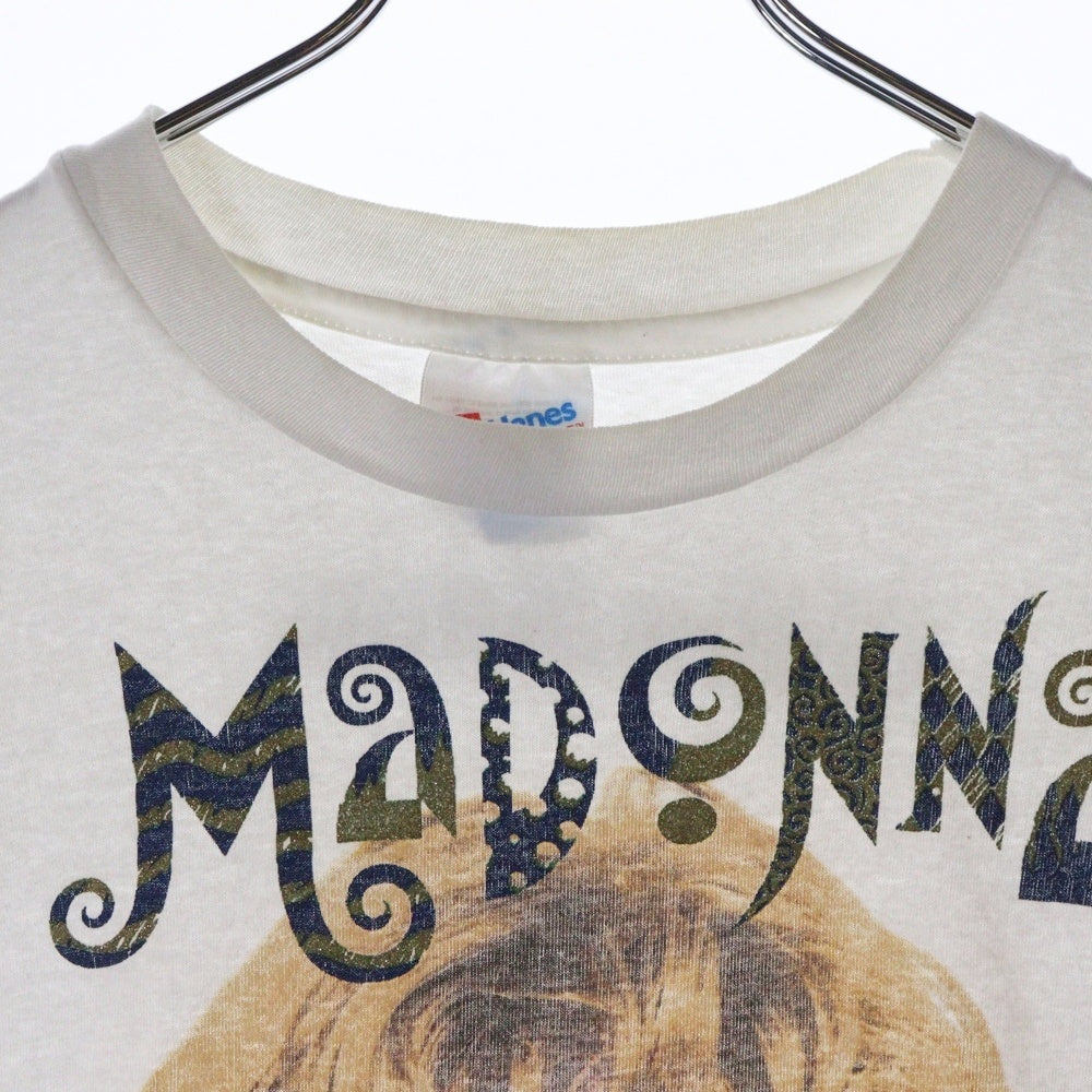 VINTAGE(ヴィンテージ) 90S VINTAGE MADONNA 1993 THE GIRLIE SHOW WHITE BRIGHT GREEN TEE マドンナ 1993 ザ ガーリー ショー ホワイト ブライトグリーン 両面プリント 半袖Tシャツ