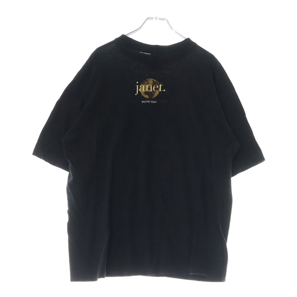 VINTAGE(ヴィンテージ) 90S VINTAGE JANET JACKSON WORLD TOUR TEE ヴィンテージ ジャネットジャクソン ワールドツアー 両面プリント クルーネック 半袖Tシャツ カットソー ブラック