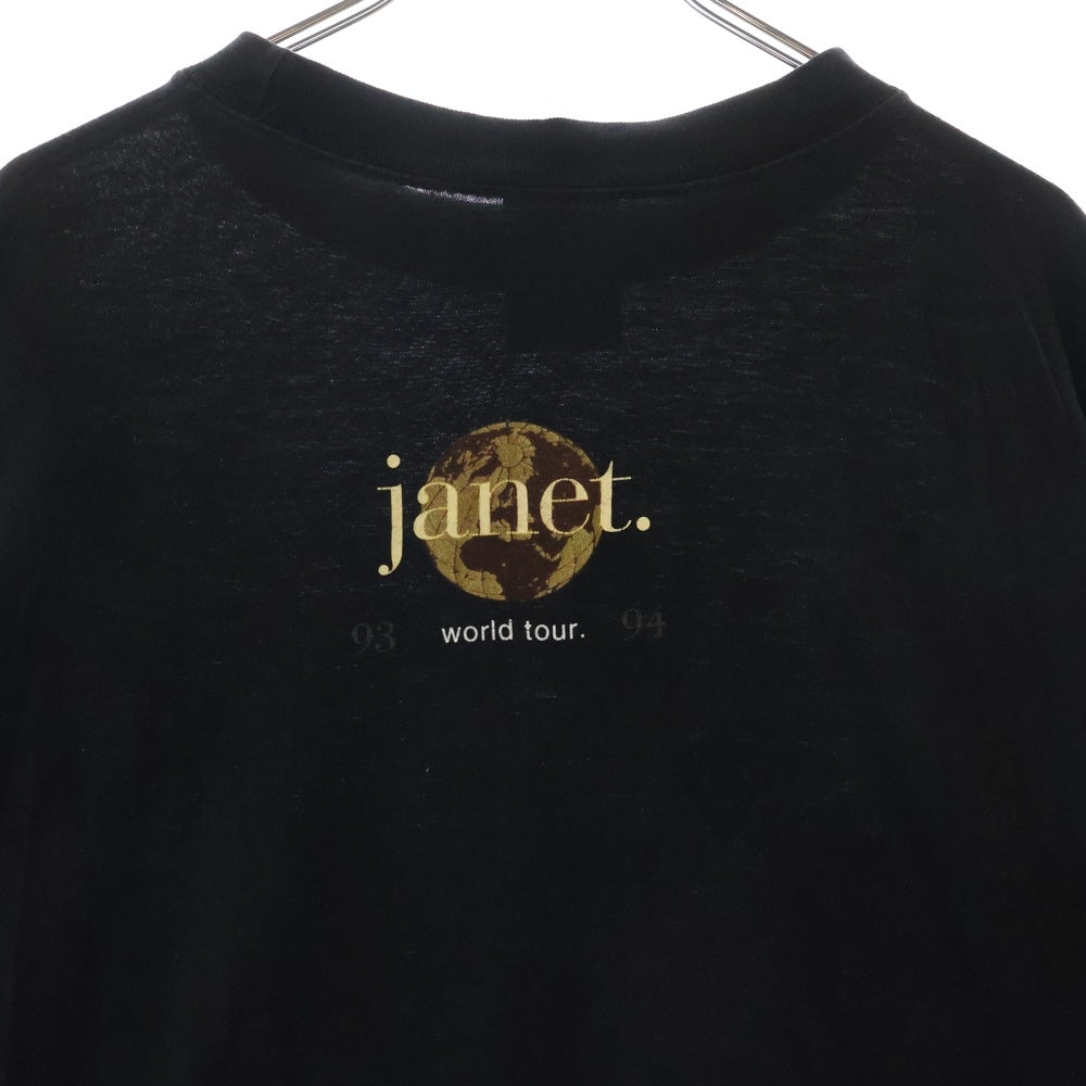 VINTAGE(ヴィンテージ) 90S VINTAGE JANET JACKSON WORLD TOUR TEE ヴィンテージ ジャネットジャクソン ワールドツアー 両面プリント クルーネック 半袖Tシャツ カットソー ブラック
