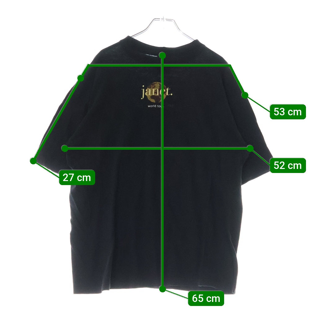 VINTAGE(ヴィンテージ) 90S VINTAGE JANET JACKSON WORLD TOUR TEE ヴィンテージ ジャネットジャクソン ワールドツアー 両面プリント クルーネック 半袖Tシャツ カットソー ブラック