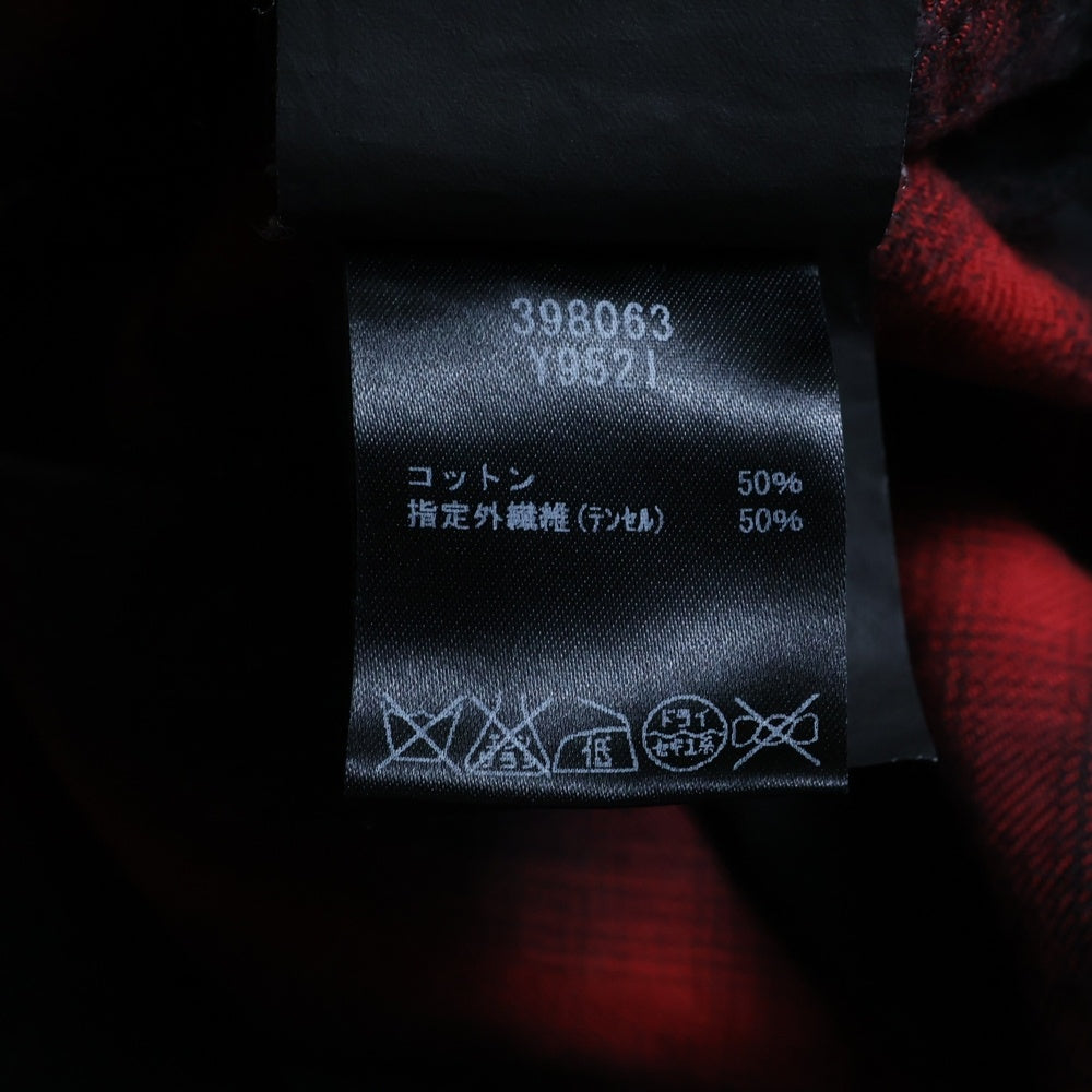 SAINT LAURENT PARIS(サンローランパリ) 15AW Plaid Western Shirt プレイド ウエスタン オンブレチェック 長袖 シャツ レッド 398063 Y9521