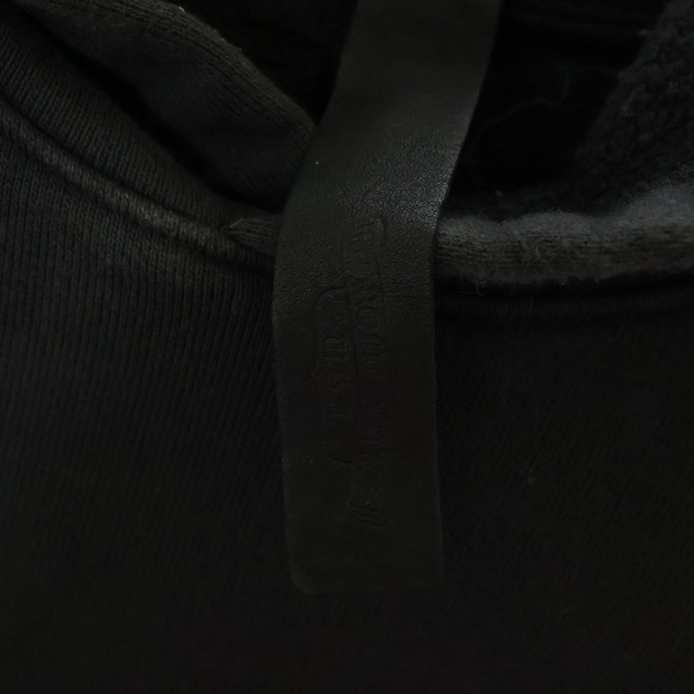 CHROME HEARTS(クロムハーツ) Y NOT HD PLVR GYN U PAPER JAM クロスパッチ付き スクロールラベル プルオーバースウェットパーカー ブラック
