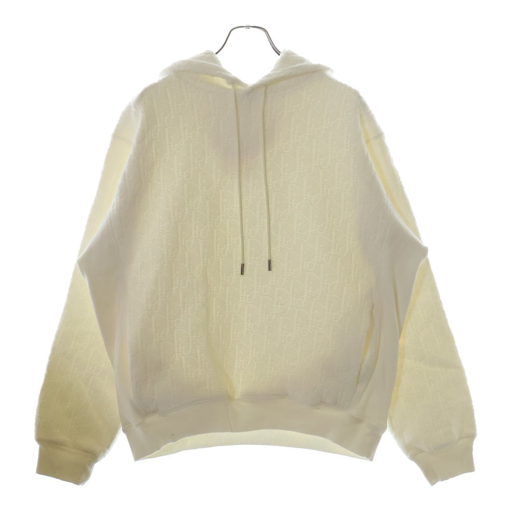 DIOR(ディオール) 20SS オブリーク総柄 ジャガードパイル プルオーバー スウェットパーカー ホワイト 113J631A0684