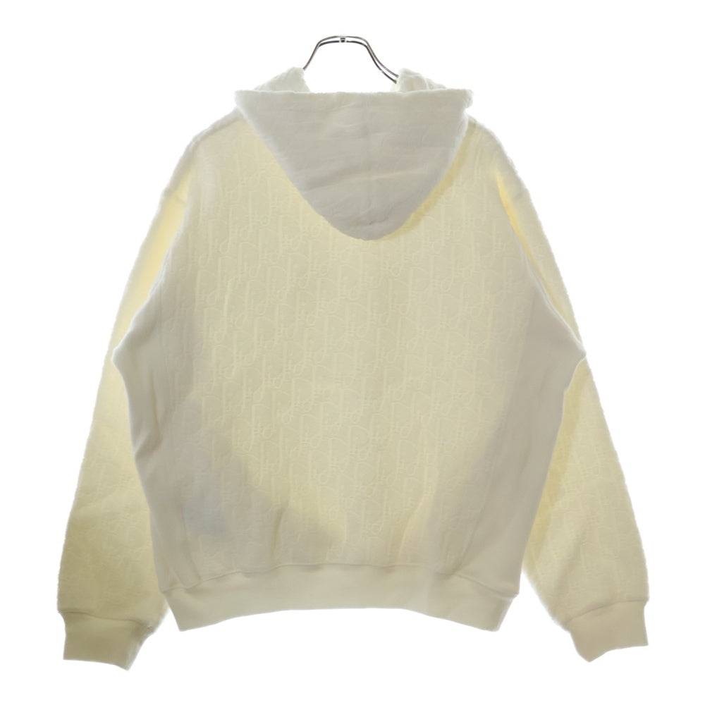 DIOR(ディオール) 20SS オブリーク総柄 ジャガードパイル プルオーバー スウェットパーカー ホワイト 113J631A0684