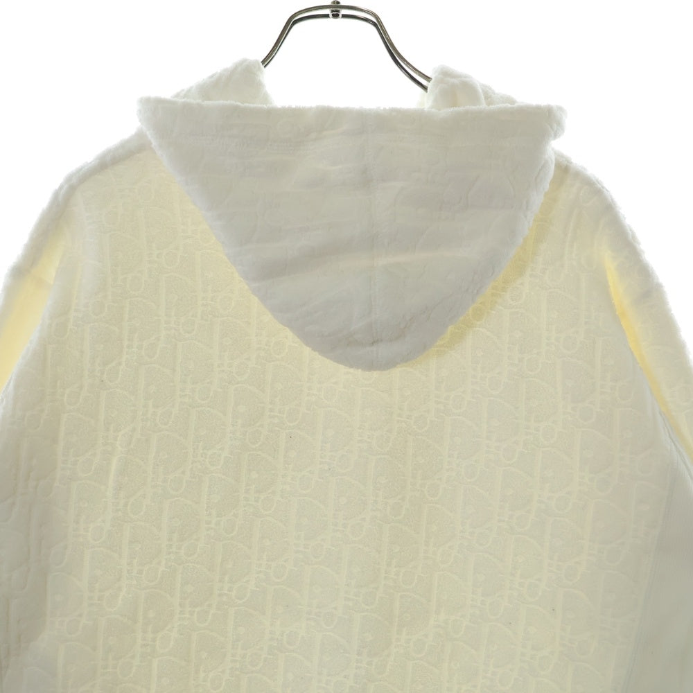 DIOR(ディオール) 20SS オブリーク総柄 ジャガードパイル プルオーバー スウェットパーカー ホワイト 113J631A0684