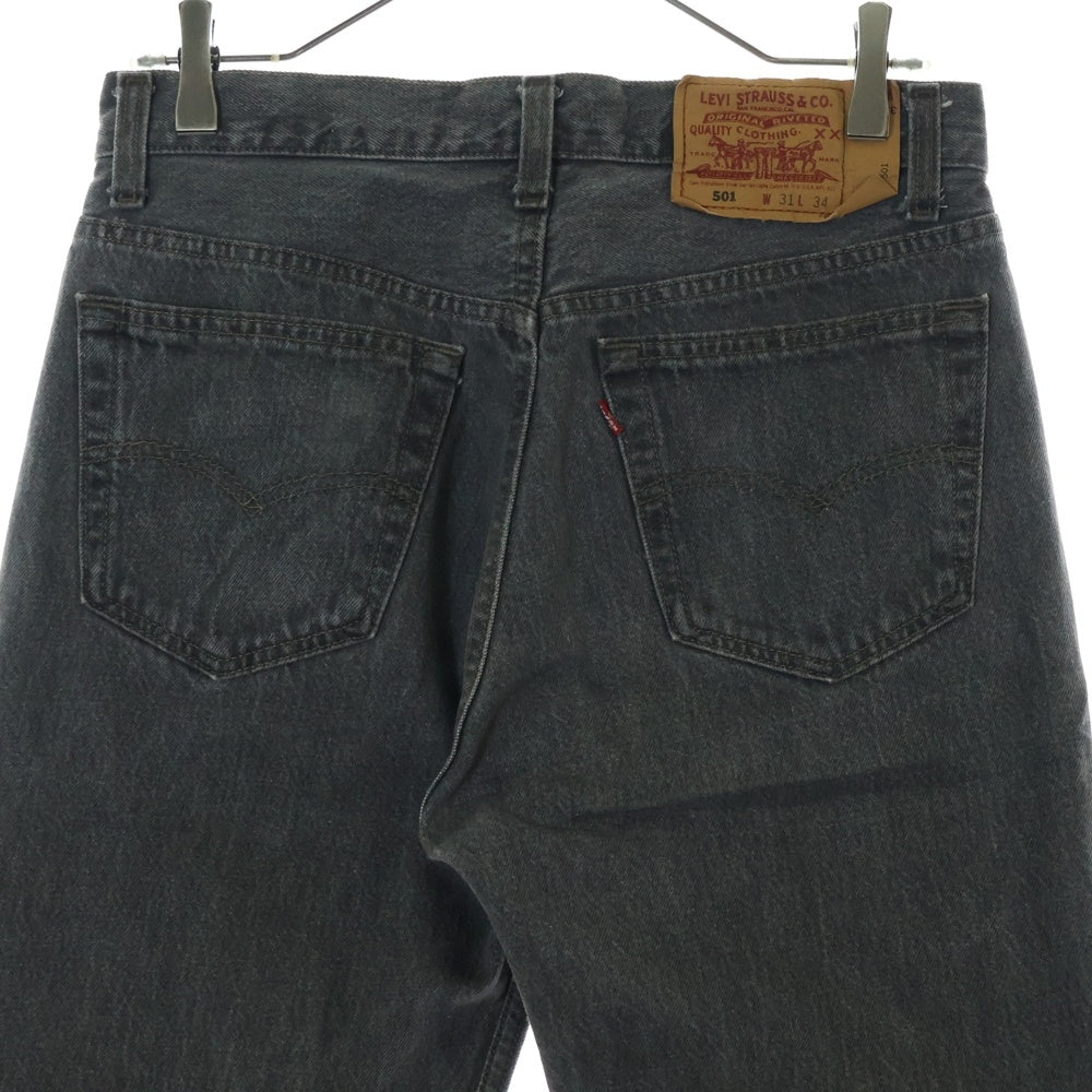 Levi's(リーバイス) 90S VINTAGE 501-0658 ヴィンテージ USA製 先染めブラック ボタン裏552 スモールe ボタンフライ デニムパンツ ブラック