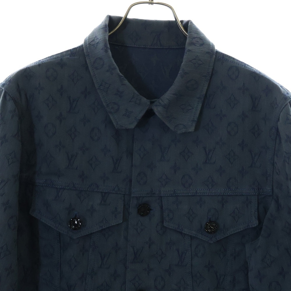 LOUIS VUITTON(ルイヴィトン) 19AW モノグラム総柄 デニムジャケット インディゴ RM192M QJQ HHA20W