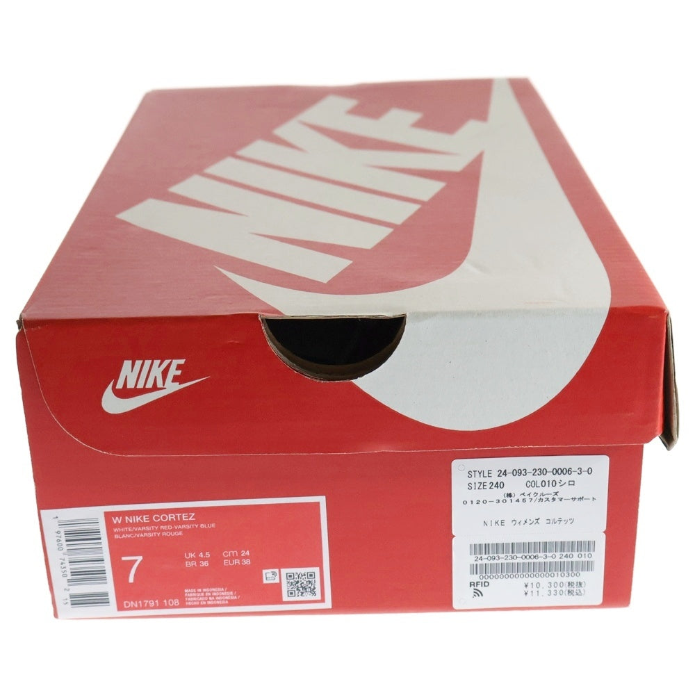 NIKE(ナイキ) WMNS CORTEZ ウィメンズ コルテッツ ローカットスニーカー ホワイト DN1791-108 US7/24.0cm